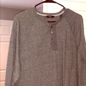 Vince L/S Henley Grey